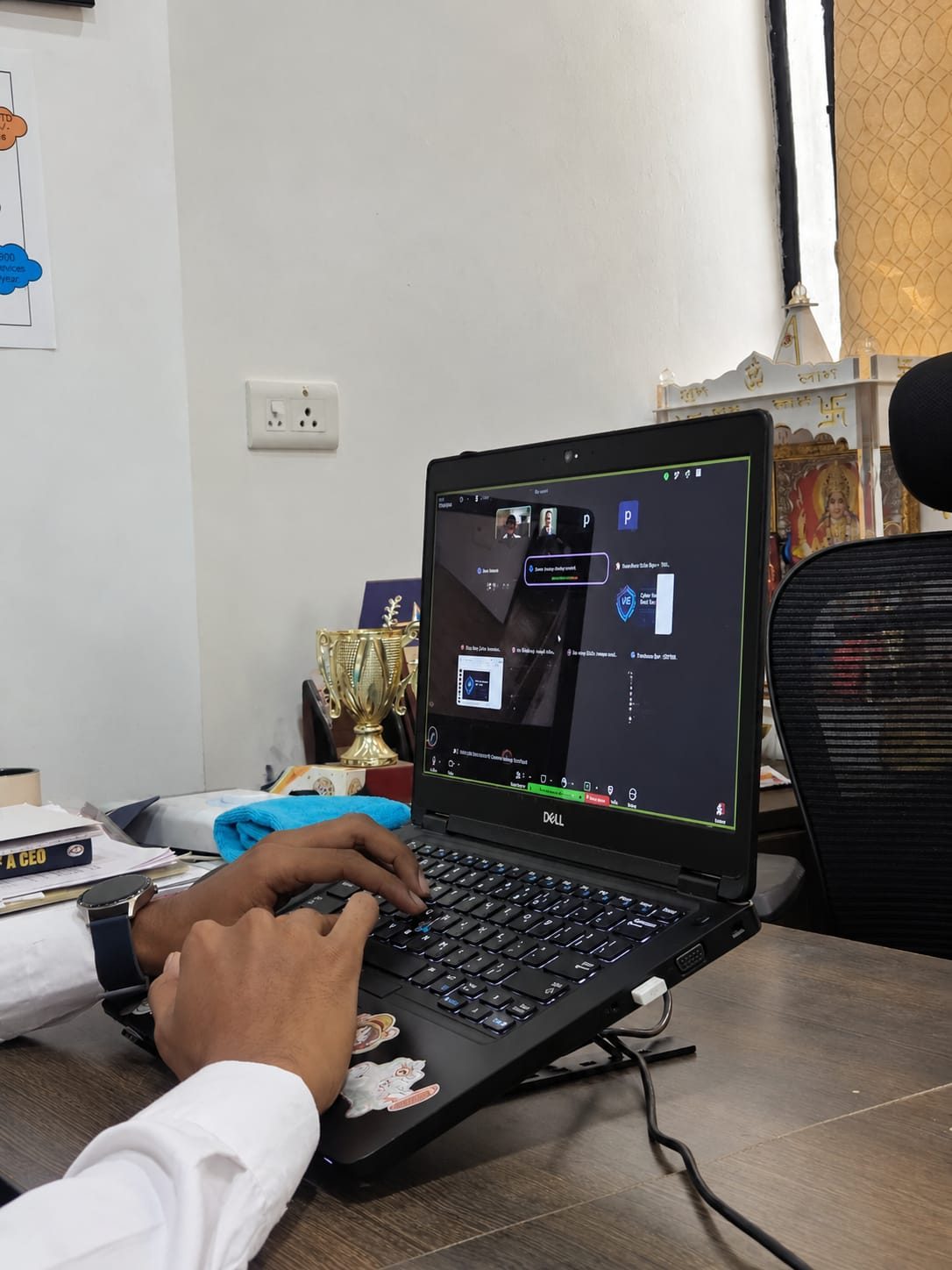 Soham Sharma delivering a Cybilution cyber security awareness session at Loknete Vyankatrao Hiray ASC College (LVH), Panchavati, Nashik